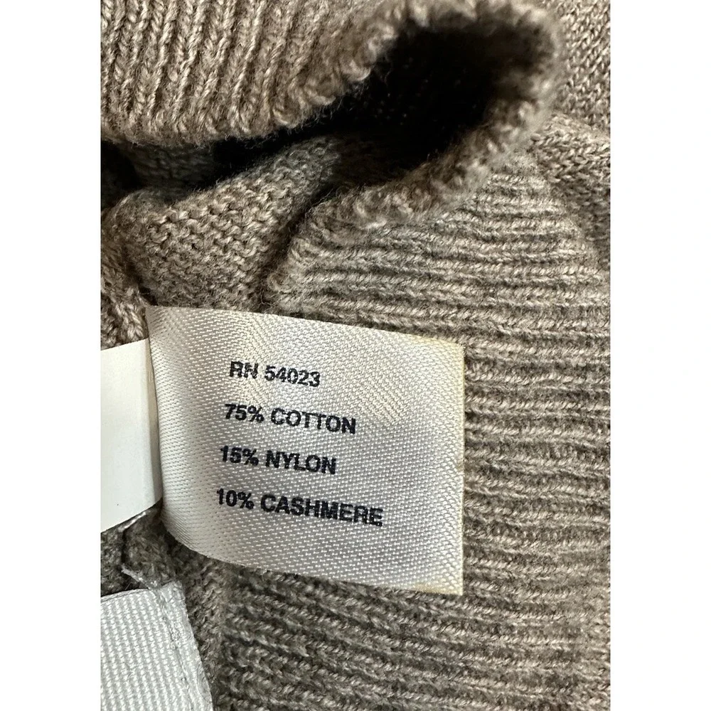 GAP Sweater Women's XS  Brown V Neck Cashmere Blend Oatmeal Pullover Lightweight